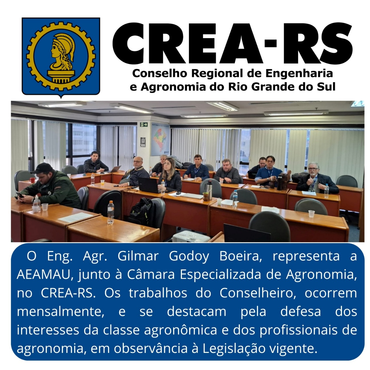 Eng. Agr. Gilmar Godoy Boeira na CEAGRO CREA-RS
